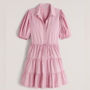Abercrombie Puff Sleeve tiered dress